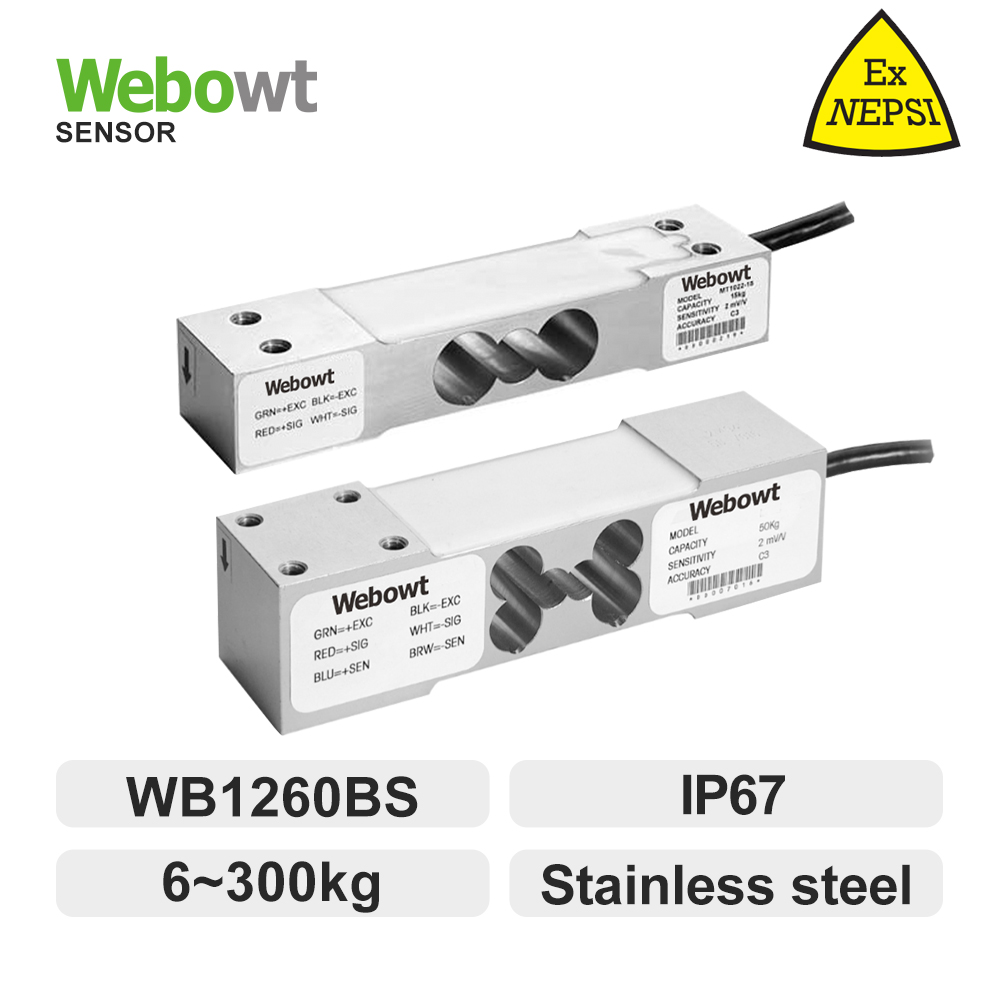 Order No.1002961 , LWA WB1260B-500kg-X-S-C6-2m-A, Aluminum load cell, 500kg, C6, 2m, Explosion-proof