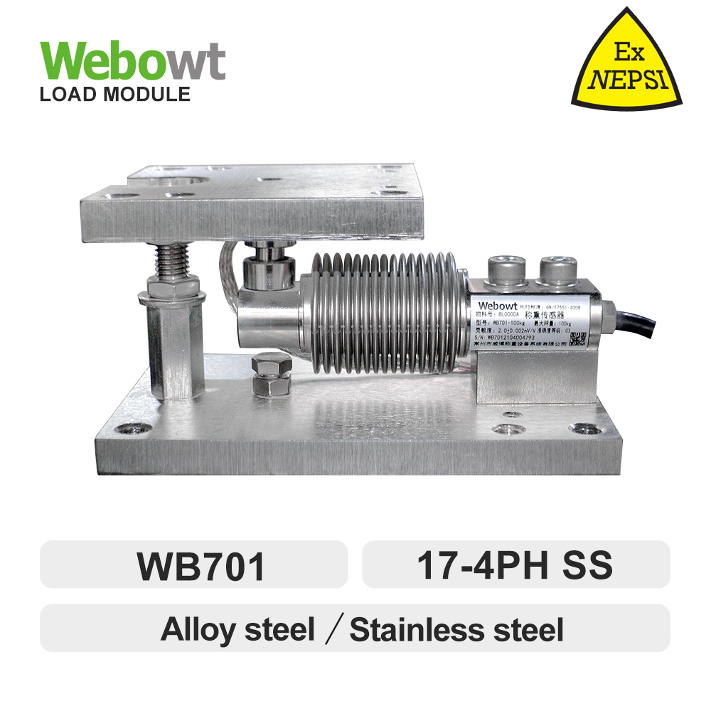 Order No. 8L0006H, Model No.: MW A W B701-10kg-N-S-C3-3m-A/C , Stainless steel material, bellows ,alloy steel dynamic and static load module, 10kg, C3