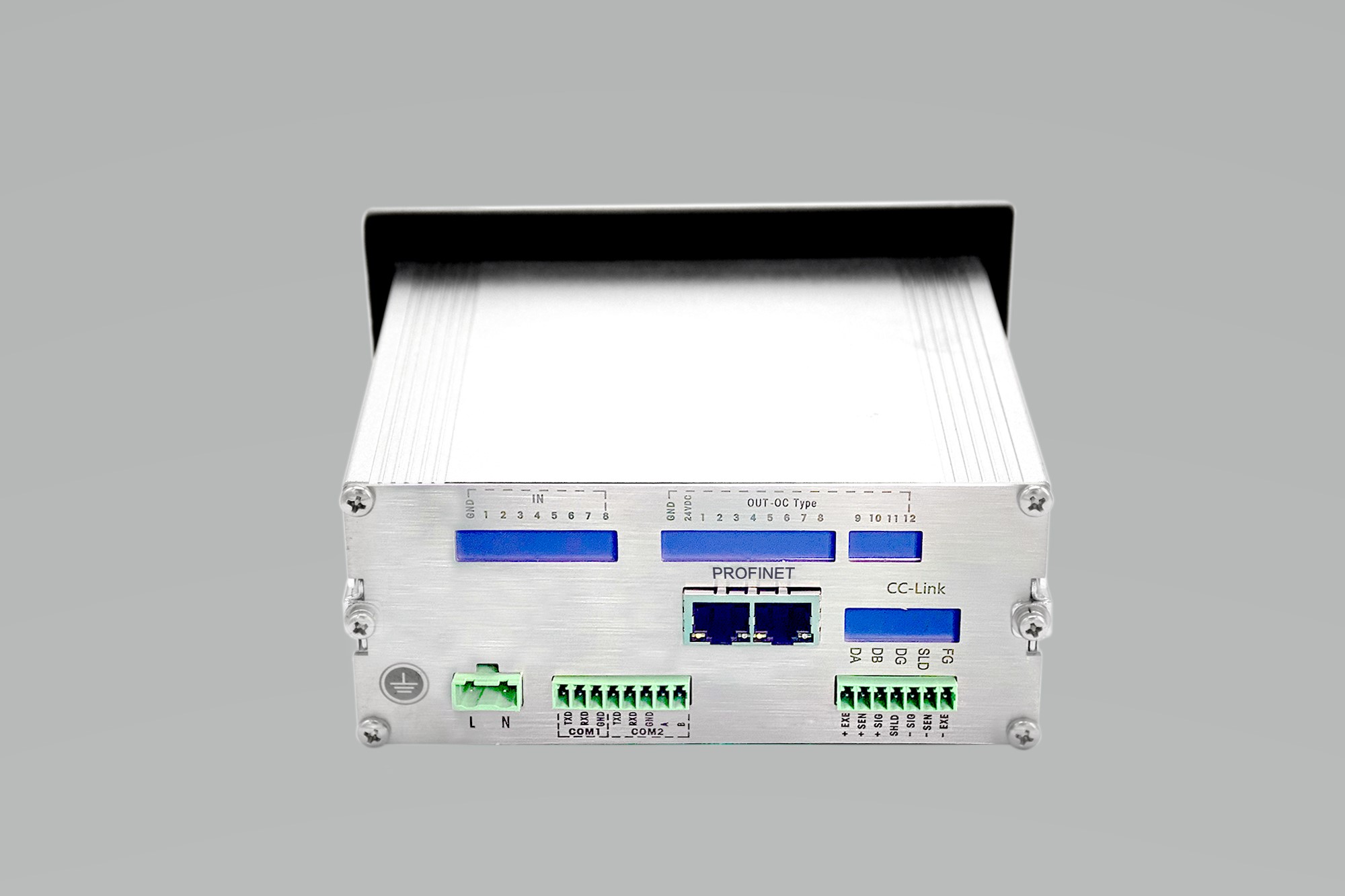 ID511 Panel, RS232+RS232/485, INX8, Relay Out X12, 220VAC/24VDC, OIML & CE, 6000e